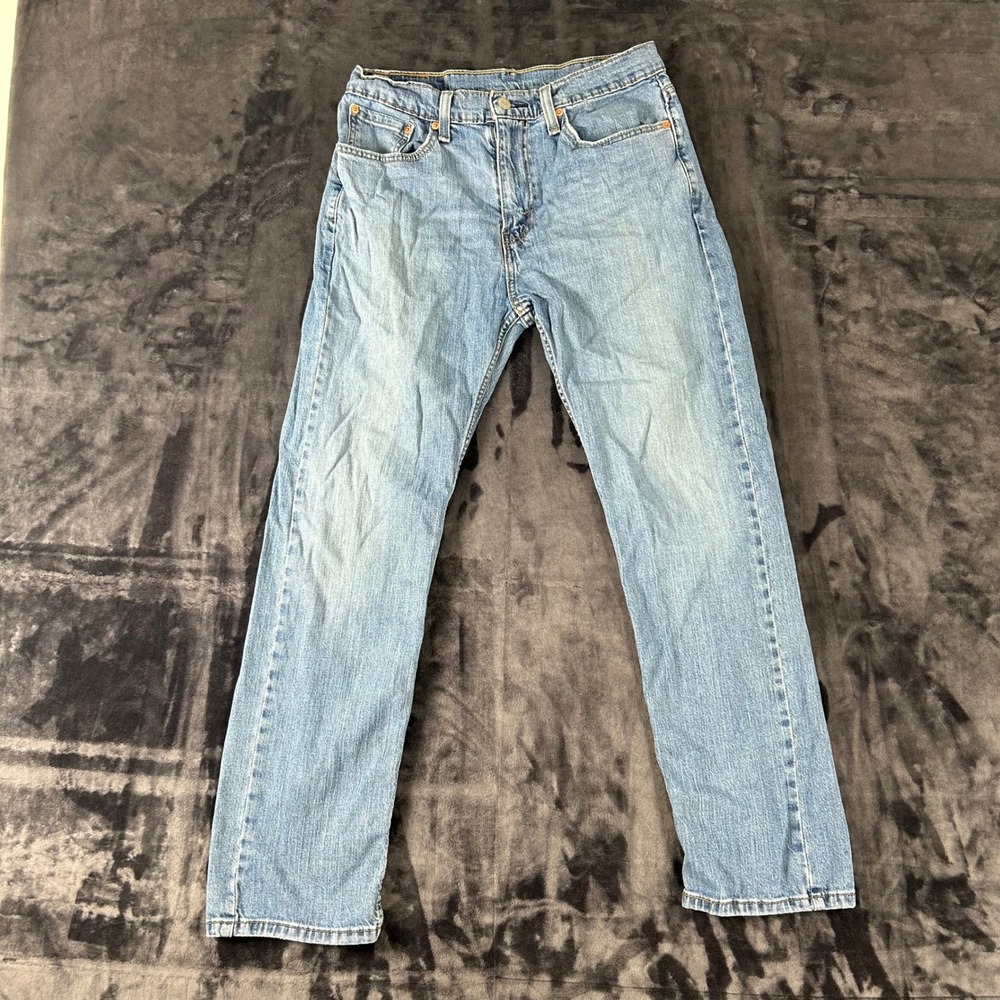 Levi's 505 Regular Fit Jeans Mens W31 L30 Blue Light Wash Straight Leg